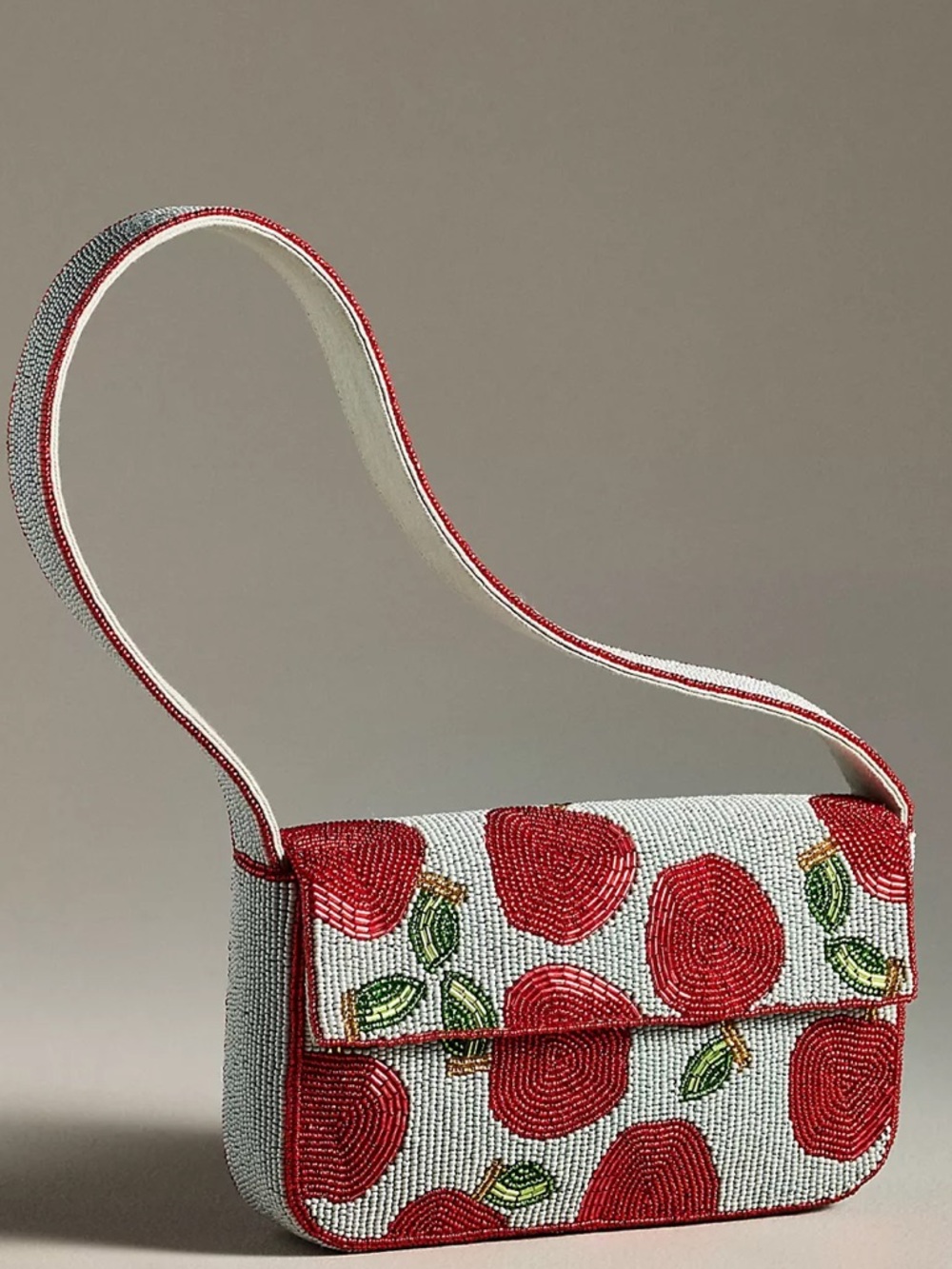 Anthropologie Fiona Beaded Apple Bag Shoulder Handbag NWT - Picture 4 of 9